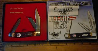 Vintage Camillus Usa Veterans Of Foreign Wars W/ Box Pocket Knife