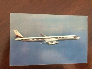 Capitol International Airways Dc - 8 In Flight Airlines Issued Postcard