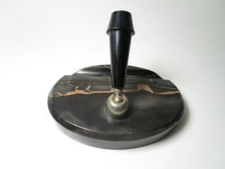 Heavy Marble Vintage Fountain Pen Desk Stand With Bakelite Holder