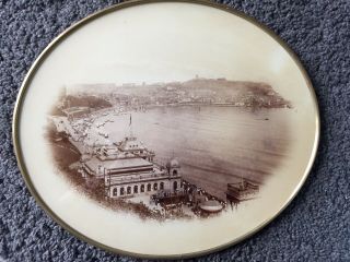 Delightful Vintage Framed Photograph Of Scarborough Sea Front