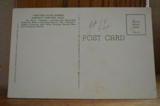 C 1958 On The Beach Vineyard Haven - Martha ' s Vineyard Massachusetts Postcard 2