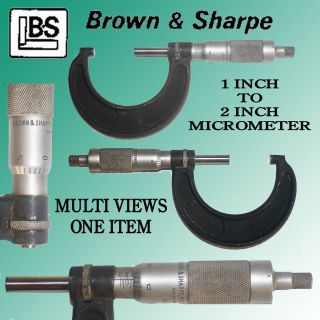 Brown & Sharpe I " To 2 " Outside Micrometer With Ratchet Stop And Carbide Tips