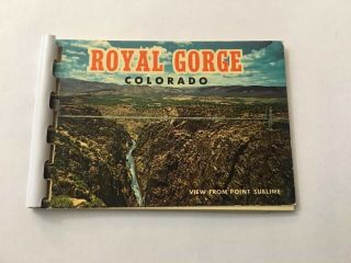 Vintage Souvenir Photo Book Royal Gorge Colorado Co 10 Views