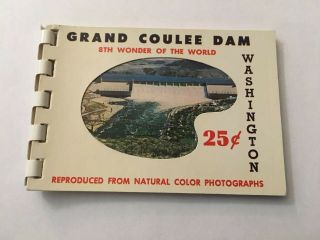 Vintage Souvenir Photo Book Grand Coulee Dam Washington Wa