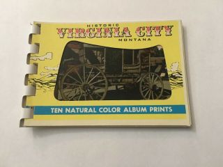 Vintage Souvenir Photo Book Virginia City Montana Mt 10 Prints