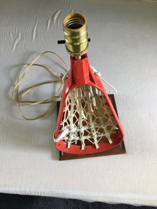 Lacrosse Theme Table Lamp Made With Full Size Stick Head.