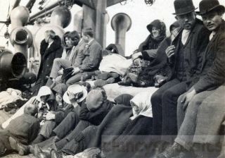 1911 " Future Americans " Immigrants On Board Passenger Ship Berlin