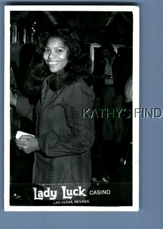 Real Photo Rppc E,  9050 Pretty Black Woman Posed At Lady Luck Casino In Las Vegas