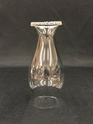 C.  1880 - 1900’s Signed Juneau Pearl Top Clear Glass No.  1 Size Chimney For Oil Lamp