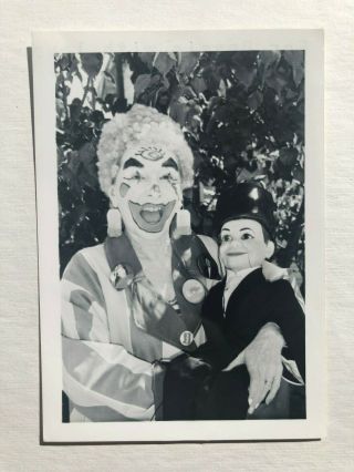 Vintage Photograph Of Charlie Mccarthy Puppet And Clown