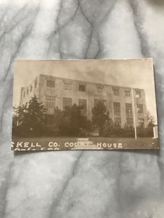 Vintage Photo Postcard Haskell County Court House Stigler Oklahoma