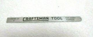 Vtg Craftsman Metal 6 " Tool Ruler Stainless Steel