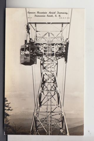 Peabody Real Photo Postcard Cannon Mountain Aerial Tramway Franconia Notch Nh 17