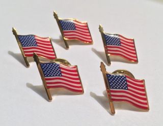 100 American Flag Lapel Pins Made In Usa Patriotic 4th Of July Trump Events