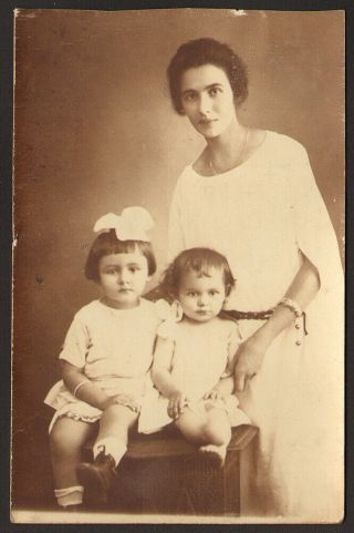 Three Females Woman And Girls Old Photo 9x14 Cm 28739