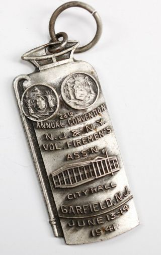1941 Ny Volunteer Firemen Association Fraternal Firefighter Extinguisher Medal