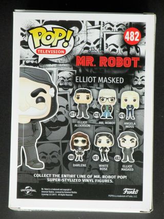 Funko Pop Mr Robot Elliot Masked 2017 SDCC Comic Con w/Box Protector - 4