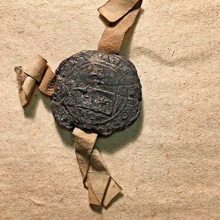 17th Century Wax Document Seal