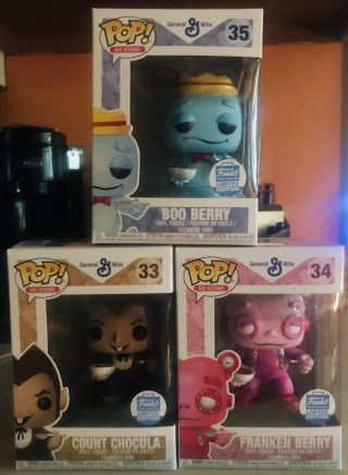 Funko Pop Exclusive Ad Icon Cereal Set Of 3 General Mills Funko Shop Exclusives