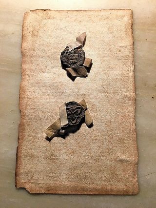 Two 15th Century Wax Seals From Documents