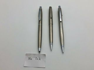 G738 Platinum Ballpoint Pen Mechanical Pencil Set Of 3 Vintage Rare