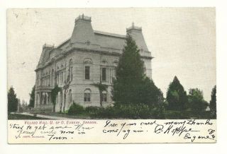 Postcard Eugene Or Villard Hall University Of Oregon 1906 View