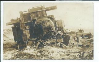 Rock River Rock Rapids Sanborn Ia Iowa Rppc Postcard C.  M.  & St.  P.  Train Wreck