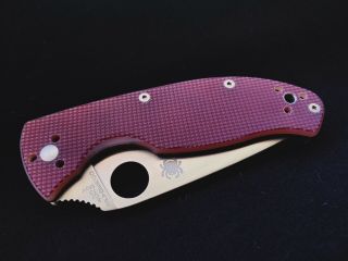 Spyderco Tenacious W Red Scales Edc Knife Folding Knife Limited Edition