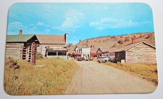 Vintage Chrome Color Post Card South Pass City Between Lander & Farson Wyoming