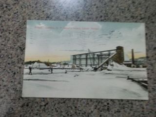Ca 1907 Postcard - Rogers Island,  Lower Ice House,  Catskill Ny,  Greene County Ny