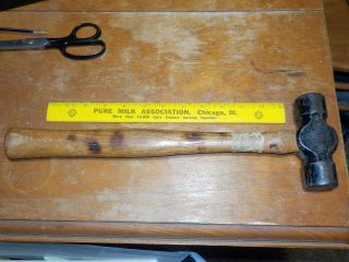 Antique Vintage Superduty 1 - 1/2 Lbs Auto Body Blacksmith Hammer Peen Double Head