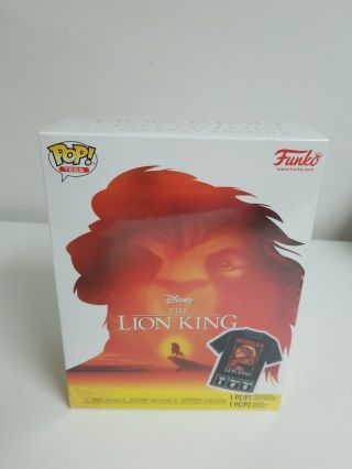 Lion King Funko Pop & Tee Mufasa Flocked 495 Target Exclusive L Box
