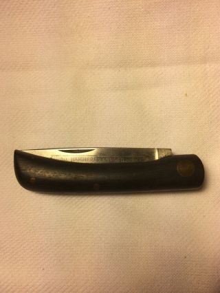 Vintage Carl Schlieper Eye Brand D.  R.  G.  M.  Sod Buster Knife W/german Wood Handle