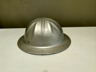Vintage BF McDonald aluminum hard hat large with suspension 2