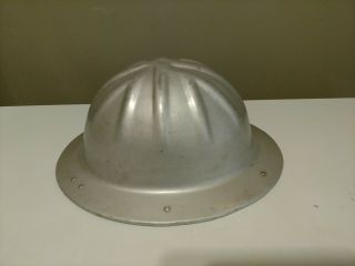 Vintage BF McDonald aluminum hard hat large with suspension 3