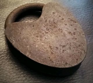 VINTAGE ANTIQUE CAST IRON D.  M.  & CO.  PADLOCK LOCK NO KEY MADE IN USA 5