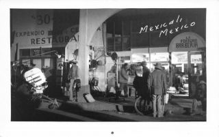 Rp Postcard Movie Camera Crew Filming Border Incident In Mexicali,  Mexico 111545