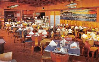 The Kingfish Treasure Island,  Florida Seafood Restaurant Interior 1966 Postcard