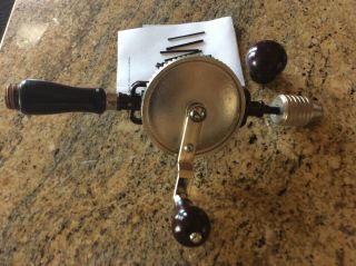 Vintage Stanley No.  624a Hand Drill Egg Beater Style Made In The Usa With 8 Bits