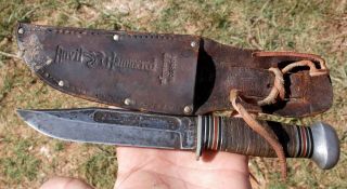 Vintage Robeson Shuredge No.  18 Anvil Hammered? Hand Forged Hunting Knife