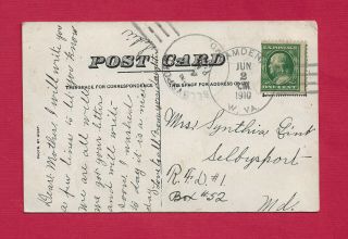 Weston,  WV,  pc view First Street Bridge over West Fork River and downtown,  1910 2