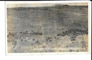 Rppc Custer Last Stand Battlefield Troop C Mt Grave Stones Monument Postcard