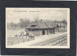 Loveland,  Cincinnati,  Oh: 1922: View Of The B&o Railroad Depot: Baggage Wagon