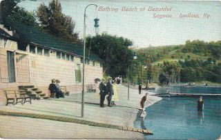 Ludlow,  Ky: Cincinnati: 1910: Bathing Beach And Bath House At Lagoon Park
