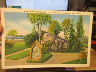 Vintage Old Postcard York Lake Placid John Brown 