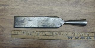 Antique T.  H.  Witherby Bevel Edge Socket Chisel,  1 - 3/8 " X 10 - 3/8 ",