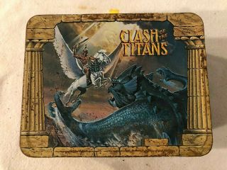 Vintage 1980 Clash Of The Titans Metal Lunchbox - No Thermos