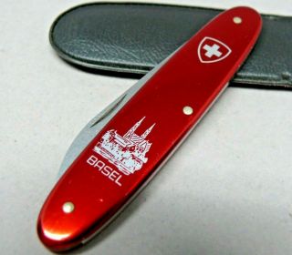 Basel Victorinox / Elinox 84mm Popular Swiss Army Knife Red Alox