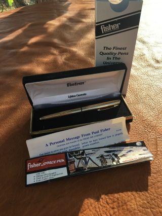 Vintage Fisher Space Pen Nasa Gas Plug Thixotropic Ink Gold