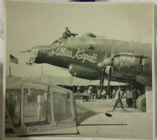 Vintage Old Wwii Photo Of Reconnaissance Bomber Cargo Junker Alles Kaputt In Usa